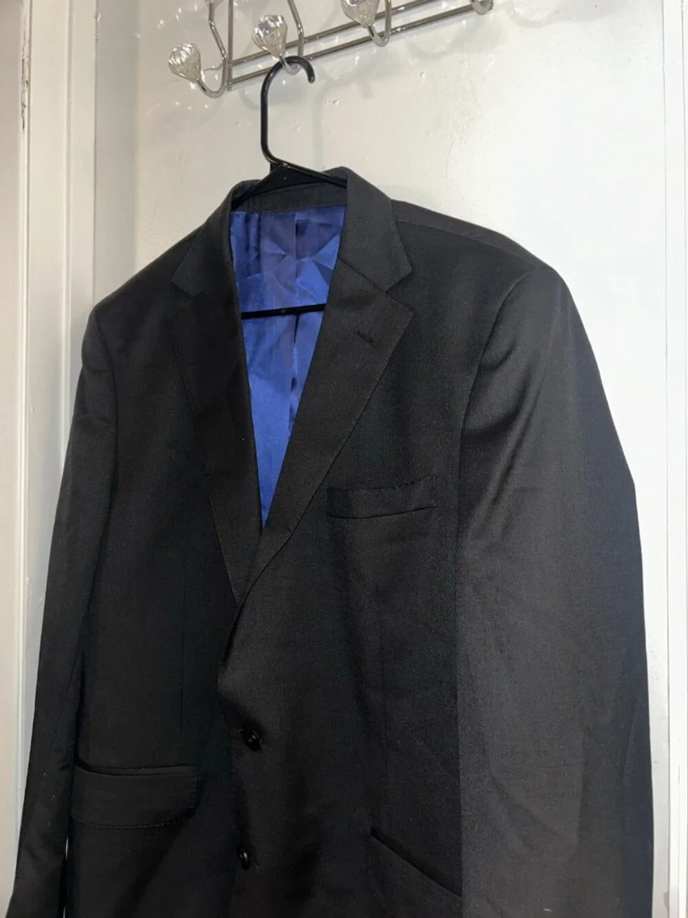 Cole Haan Black Business Career 2 Button Suit Jacket Sport Coat Size 44R